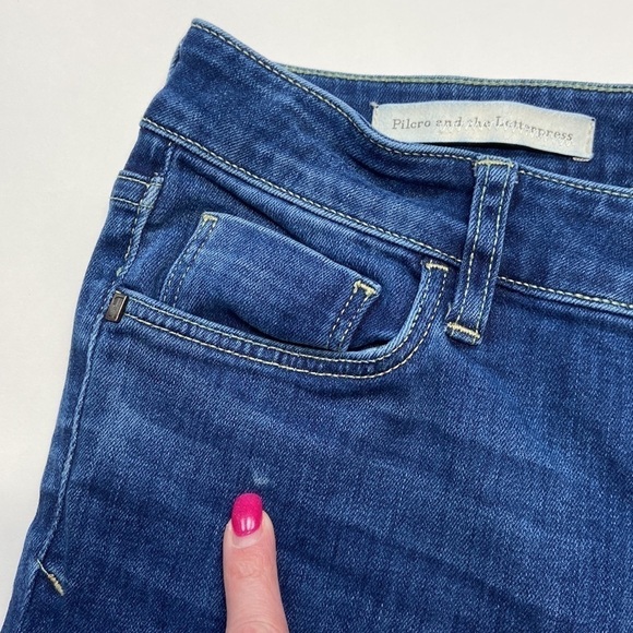 Anthro Pilcro and the Letterpress Stet Slit Hem Mid-Rise Cropped Jeans - Picture 7 of 16